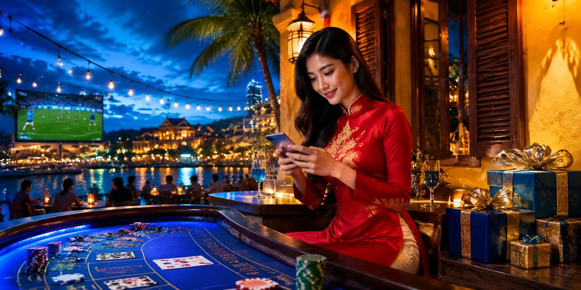 Không gian Baccarat live casino được thưởng thức tại Hội An